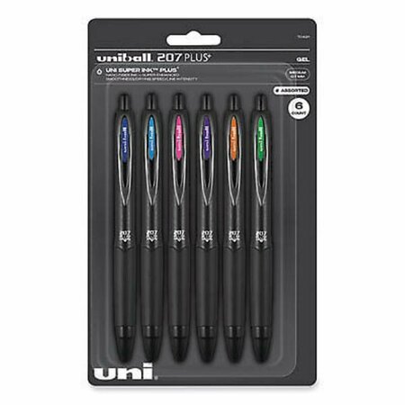 INKINJECTION 207 Plus Gel Pen with Medium 0.7 mm Tip - Assorted Color, 6PK IN3767521